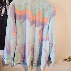Eloquii Pastel Swirl Blazer